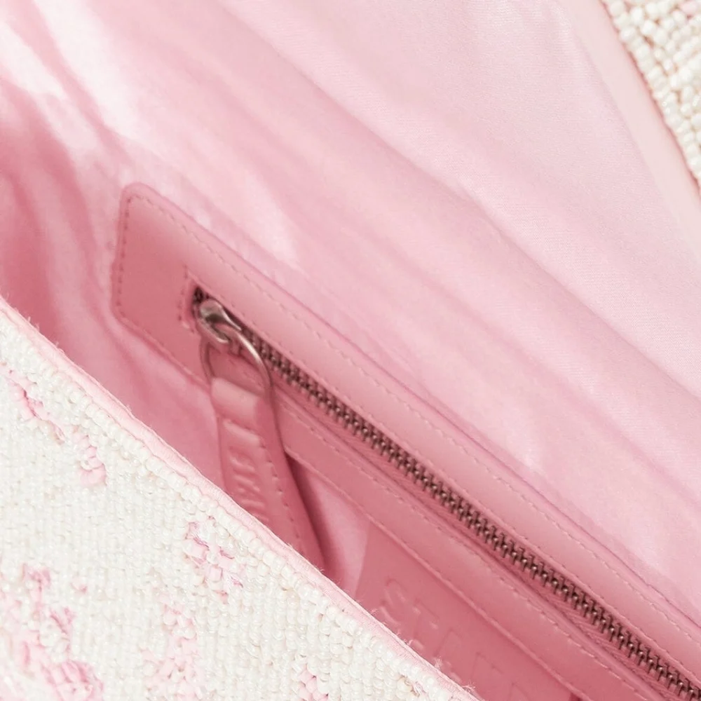 Staud TOMMY BEADED BAG IVORY CHERRY BLOSSOM TOILE - Picture 10 of 11